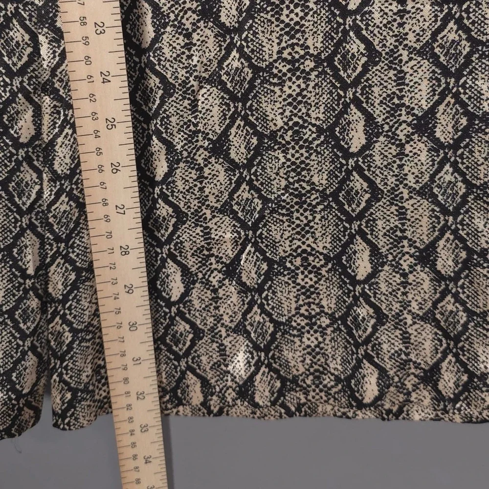 ZARA New Trousers Pants MEDIUM Snake Print Flared Boot HighRise Flowing 7484/231